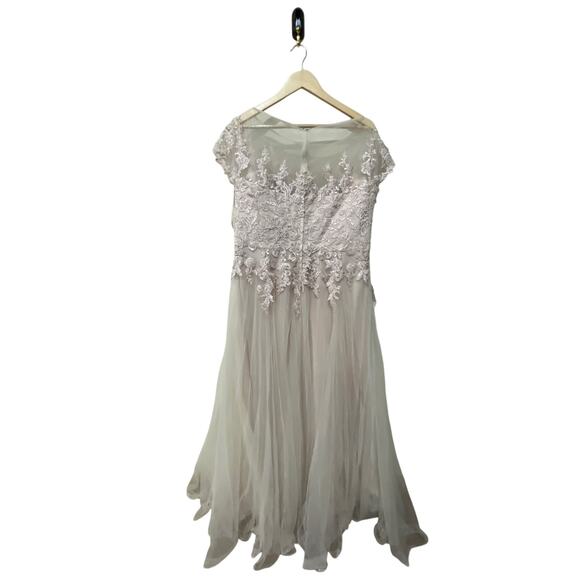 La Femme - 26893 Embroidered Lace Bateau A-line Dress Size 16 NWOT - Picture 9 of 9